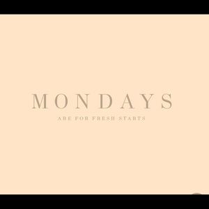 New week, new start, new goals!